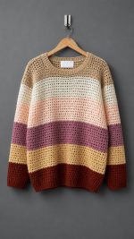Color Block Open Knit Sweater